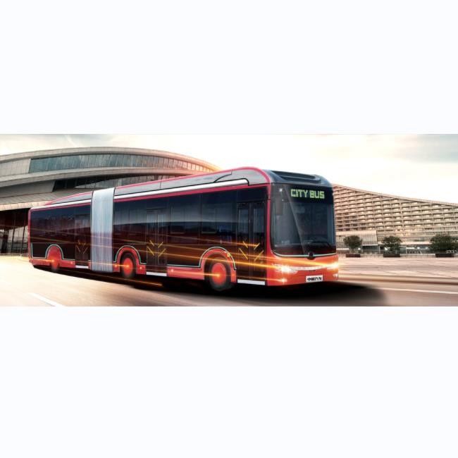 حافلة مدنية كهربائية 18M Brt السرعة القصوى 69km/h 50 مقعد حافلة كهربائية لمسافات طويلة
