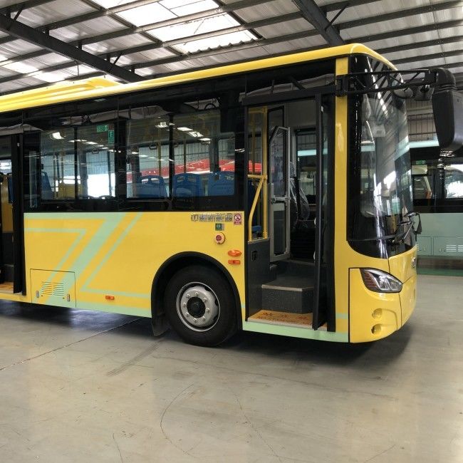 حافلات كهربائية ذات بابين 8 م بطارية مدنية LHD 29 مقعد طاقة بطارية 198.4kwh