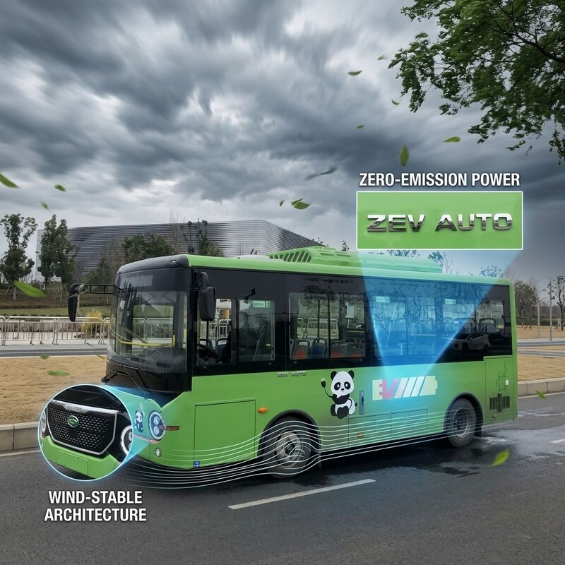 LHD 6.6m حافلة كهربائية نقية E-Bus مع غطاء أرضي للشحن السريع