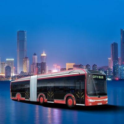 18m 200kw / Rpm حافلة المدينة الكهربائية الداخلية مع طفاية حريق